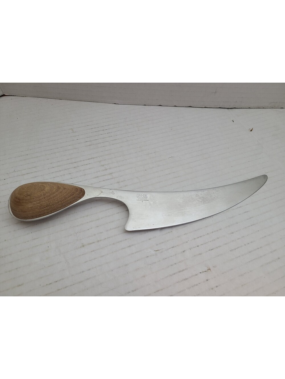 Dansk Vivianna Torun Denmark Vintage Cheese Knife W/ Teak Wooden Inlay MCM